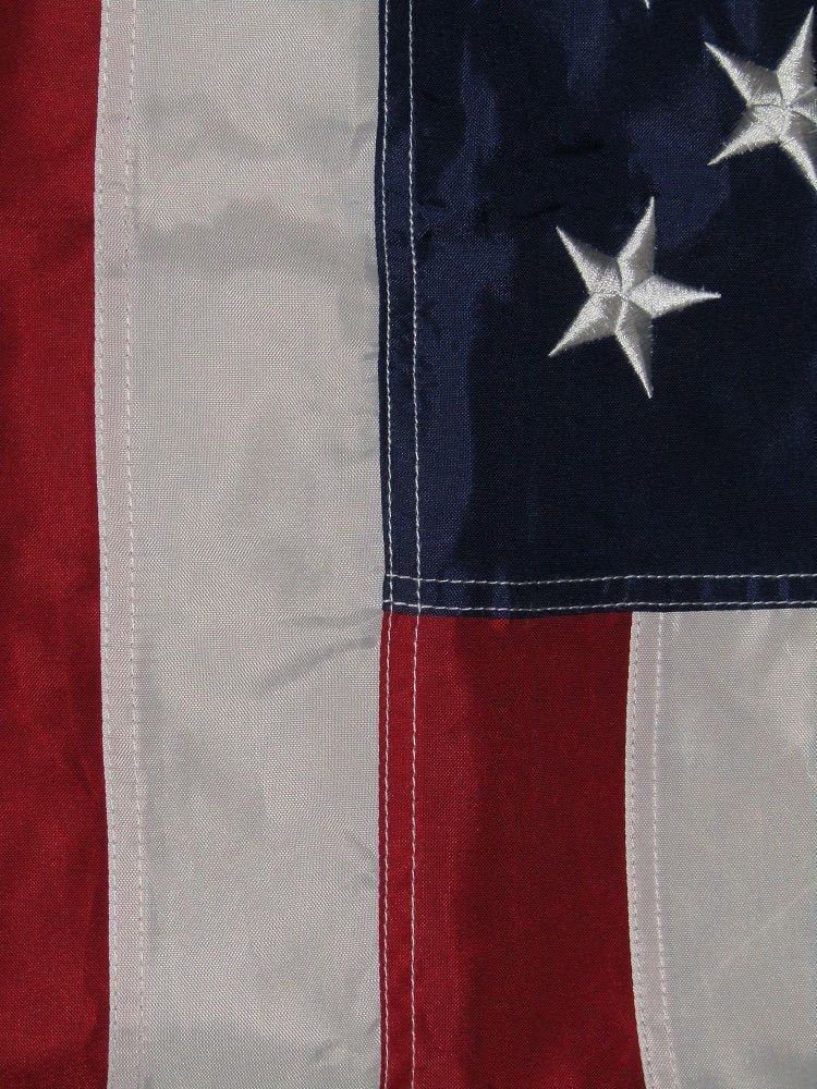 AES 3x5 Embroidered USA American Pole Sleeve Nylon Flag 3'x5' (Made in USA) Fade Resistant Double Stitched Premium Quality
