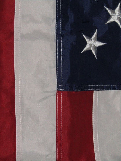 AES 3x5 Embroidered USA American Pole Sleeve Nylon Flag 3'x5' (Made in USA) Fade Resistant Double Stitched Premium Quality