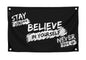 3x5 Feet Motivational Single Sided Flag "Stay Strong Believe In Yourself Never Give Up" with 4 Brass Grommets - Wall Polyester Banner for Bedroom Decoration - Gym Masculine Room Decor for Men