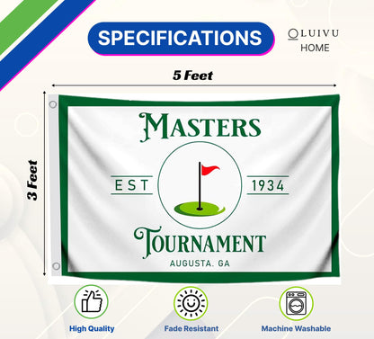3×5 ft Golf Sports Banner, Tournament Flag with 2 Grommets
