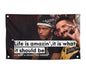 3x5 Ft Rapper and Future Funny Polyester Flag with 4 Brass Grommets - Funny Single Sided Tapestry Man Cave Wall Meme Flag for Dorm - Suitable for Outdoor Gardens Patios Indoor College Dorms for Gifts