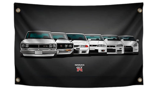 Car Flag 3×5 Feet Banner with 4 Brass Grommets - Car Poster Wall Single Sided Tapestry Outdoor or Indoor for Room Man and Guys - Cool Polyester Racing Flag Banner For Outside on Inside Home Decoration