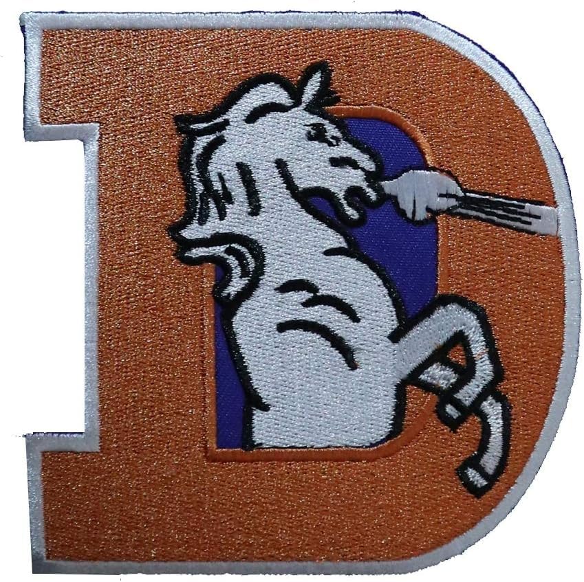 3.9"x 3.9" Sports Embroidered Patch Iron - Logo Football Broncos Fans D - Vest Jacket Jeans Hoodie Backpack Patch Iron On/sew on Patch - Hat Backpacks Decorations or Clothes Accessories