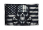 3x5 Feet Skull And Crossbones Polyester Flag with 4 Brass Grommets - Funny American Pirate Banner For Man Cave - Black and White Grey American Single Sided Flags - Pirate Flag or Black Boat Flags