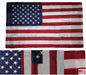 AES 3x5 Embroidered USA American Pole Sleeve Nylon Flag 3'x5' (Made in USA) Fade Resistant Double Stitched Premium Quality