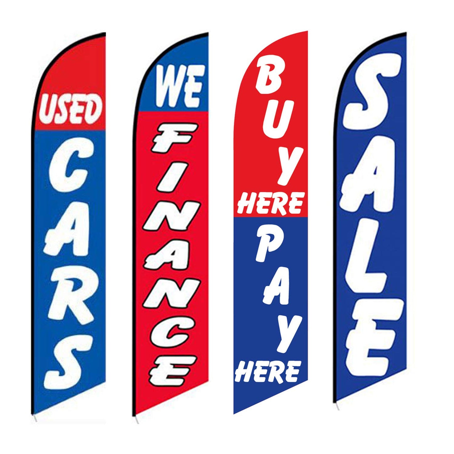 Used Cars Flag Windless Swooper 4 Lot Set Auto We Finance Buy Here Pay Here Sale