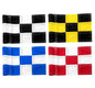 Set of 4 Double Sided 8x6 Inches Checkered Golf Polyester Flag - Mini Practice Putting Green Flags for Yard in 420D Nylon - Small Banner Checkered