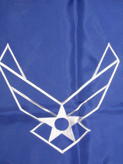 12x18 Embroidered U.S. Air Force Wings Double Sided 2ply 220D Nylon 12"x18" Fade Resistant Double Stitched Premium Penant House Banner Grommets