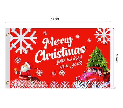 Set 12X Seasonal Polyester Flags 3x5 Feet - Spring Summer Fall Winter Halloween Christmas Outdoor Single Sided Flag - Seasonal Flags with 2 Brass Grommets Decor - Holiday Garden Flag for Outside