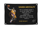 3x5 Feet NBA Basketball Player Sports Flag with Four Brass Grommets - Kobe Mamba Mentality Quote Banner - Motivational Artwork for Home or Office