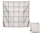 Set of 2 Decorative Throw Pillow Covers 18x18 Inches - Decorative Plaid Throw Pillow Covers Farmhouse Square in Linen - Modern Beige Pillow Case for Sofa Couch or Bed - Cushion Covers for House