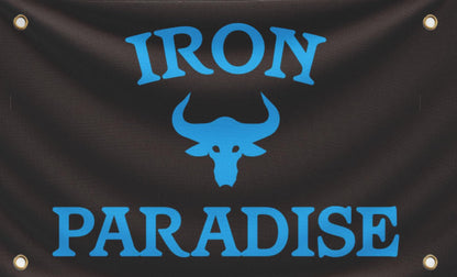 3x5 Ft Iron Paradise Polyester Flag with 4 Grommets - Banner Home Garden Decoration Wall Gym Single Sided Flag - Holiday Party Indoor Outdoor Decor - Motivational Flags Fitness - Banners for Room Guys