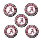 5Pcs Iron On Sew On Patch for Alabama Crimson Tide Embroidered Decoration Patches for Jeans Jacket Clothing Handbag Shoes Caps (2.4'')