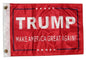 AES 12x18 President Trump Make America Great Red 2ply Double Sided 12"x18" Flag House Banner Brass Grommets Fade Resistant Double Stitched Premium Quality Polyester Nylon