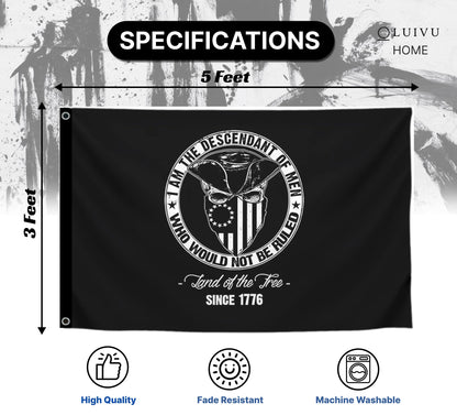 3x5 Ft Single Sided Polyester Flag with 2 Grommets - Proud American Infidel in God We Trust - American Banner for Outside - Political Flags Republican Conservative for Indoor and Outdoor