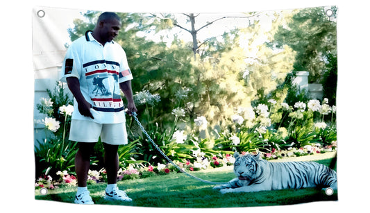 Banner Flag 3×4 FT, Boxer with Tiger Art, 4 Grommets