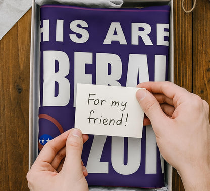 This Area Is a Liberal Free Zone - Anti Conservative Yard Garden Flag 3x5 Ft Polyester - Single Sided Tapestries Cool Posters Political Flags with 2 Brass Grommets Confederate or Man Cave Room Banner