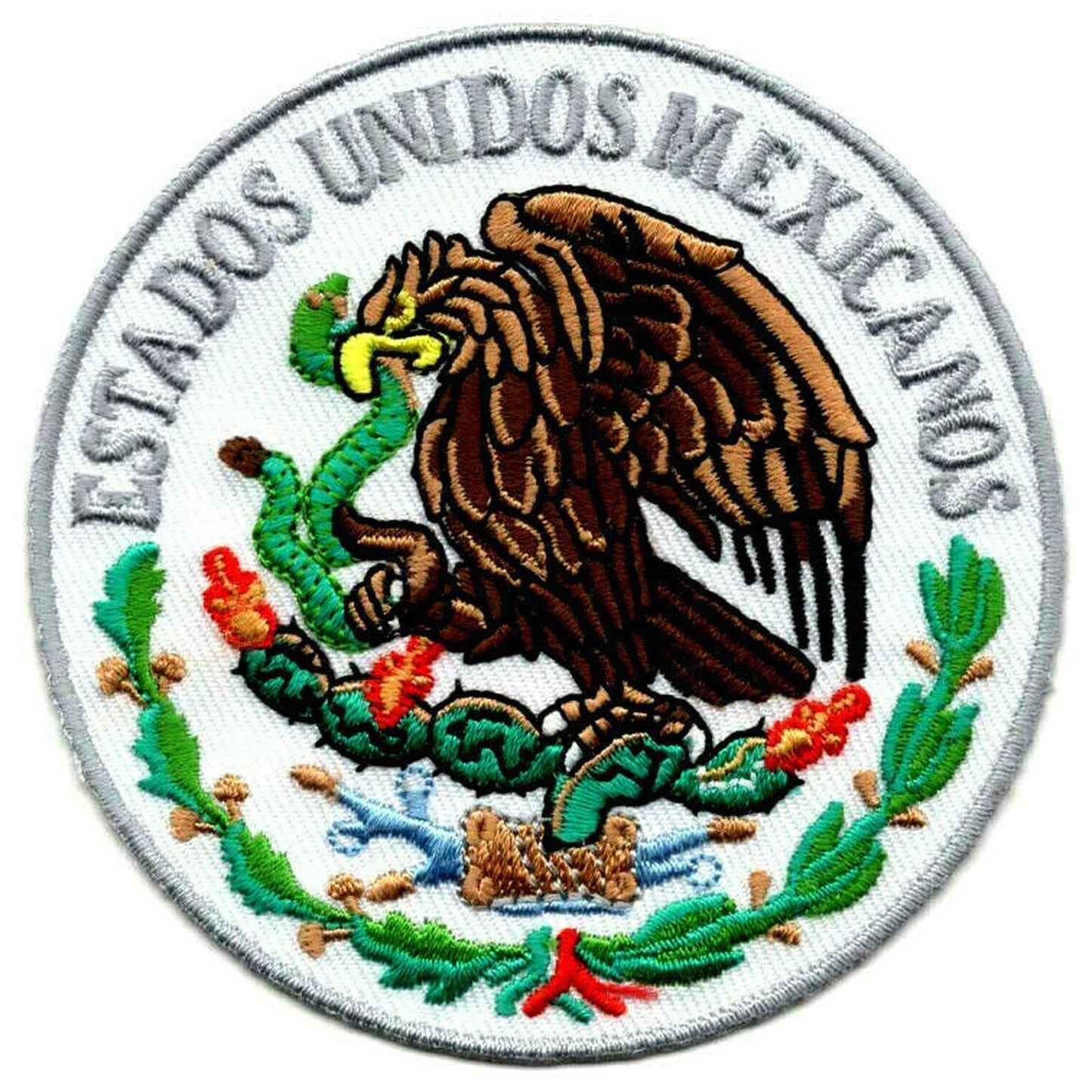 Rubstamper Estados Unidos Mexicanos Iron On Patch Mexico Embroidered Iron on Patch Sew On for Clothing Applique for Jackets, Hats, Backpacks Repair Patches for Craft