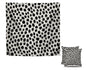 Set of 2 Decorative Throw Pillow Covers 18x18 Inches - Black and Cream Polka Dot Pillow Covers - Throw Pillows Boho Design Brush Strokes Decorative - Pillowcase Square Cushion Cover in Linen