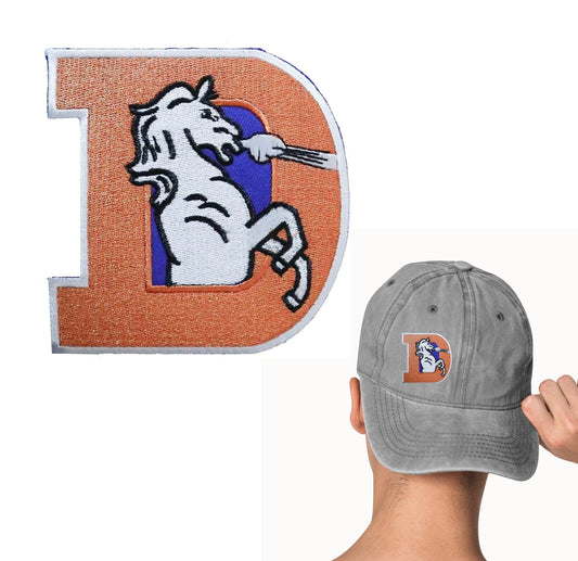 3.9"x 3.9" Sports Embroidered Patch Hot Iron - Logo Football Broncos Fans D - Vest Jacket Jeans Hoodie Backpack Patcha Hot Iron On/sew on Patch