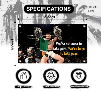Be the Greatest Flag - Motivational Gym Flag 3x5 Feet with Four Brass Grommets - Home Wall Posters for Guys and Man - Muhammad Ali Cool Motivation Banners Decorations Outdoors or Indoors for Boys
