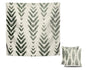 Set of 2 Decorative Throw Pillow Covers 18x18 Inches - Sage Green Boho Pillow Covers - Bohemian Ethnic Geometric Herringbone Print - Decorative Pillowcase Square in Linen for Farmhouse