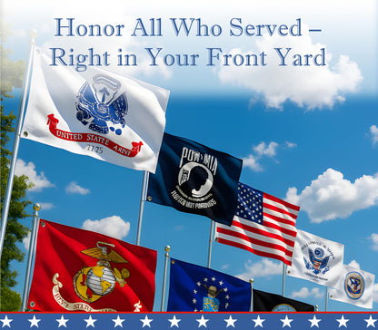 2x3 Feet Single Sided Polyester Military Flags with 2 Grommets Set of Five Branches - Army Flags Set Space Force - Licensed Armed Forces Flag -