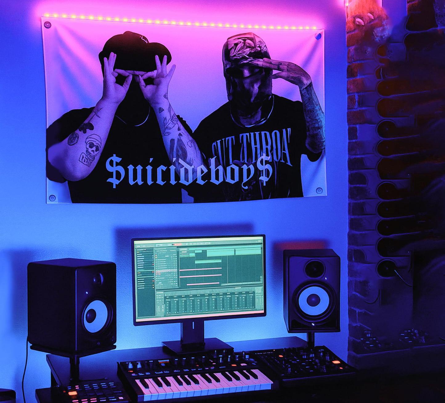 LUIVU 3x5 Feet Polyester Suicide Music Boys Single Sided Flag with 4 Brass Grommets - America Pop Singer Banner - Wall Tapestry Poster Signs Decor for Bedroom or College - American Music 2024 Flags