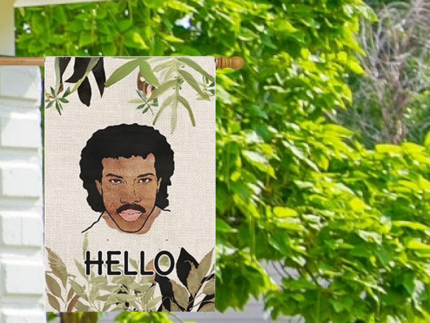 12x18 Inch Hello Funny Garden Flag with Four Brass Grommets - Hello Floral Home & Garden Flag - Vertical Personalized Flag Seasonal Home Yard Outdoor Decoration - Holiday Flags Yard