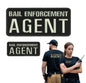 Set of 2 Bail Patches for Enforcement Agent 4x10 and 2x5 Inches - Black and Silver Patch with Hook On Back - Quality Embroidery Patches for Jacket Hat Backpack - Tactical Accessory for Uniforms
