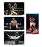 Set 4X Motiv Sports and Quote Polyester Flags 3x5 Ft with 4 and 2 Grommets - Muhammad Motivational Workout Single Sided Banner - Inspire Your Workout with this Banner - Boxing Inspirational Gym Flags