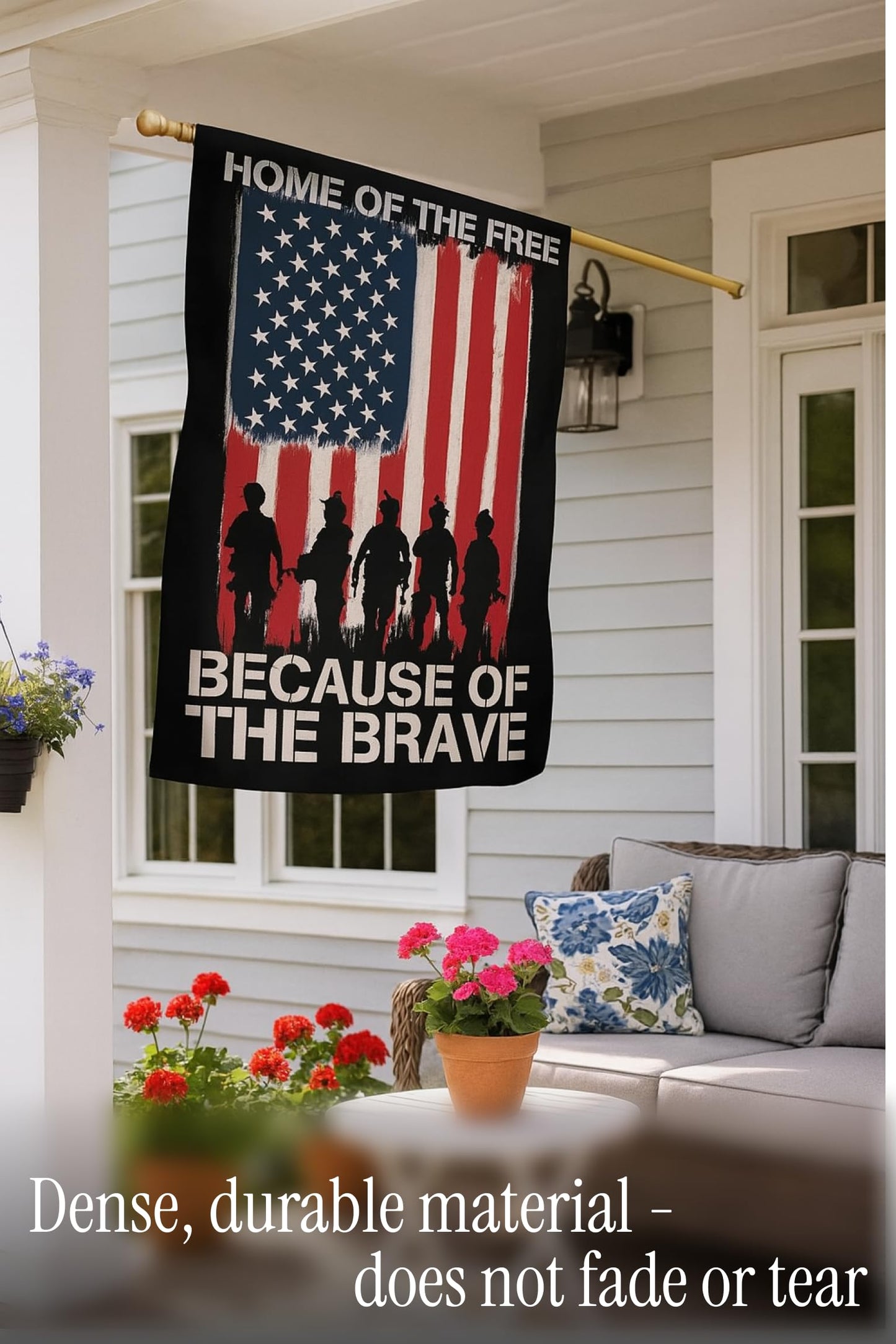 28x40 Inch Double Sided Summer Garden Flag - Memorial Day Yard Flag - Seasonal Large Outdoor Garden Flags of Burlap - Veteran USA flag 4th of July Independence Day - Yard Decorations