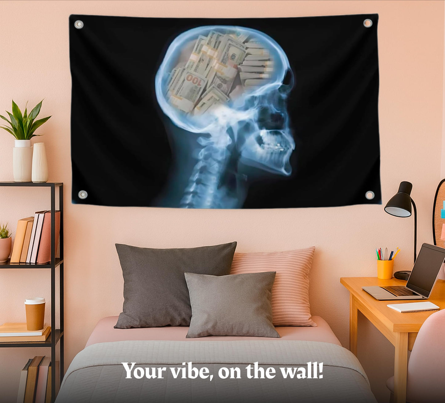 3x5 Feet Polyester Flag Billionaire Lifestyle with Four Brass Grommets - Funny Banner with Money Instead of Brains - Tapestry Men Outdoor or Indoor Flag - Cool Wall Decoration for College Room