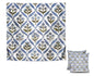 Set of 2 Decorative Throw Spring Pillow Covers 20x20 Inches - Light Steel Blue Block Print Throw Pillow Covers in Linen - Decorative Couch Pillows for Living Room - Chic Boho Cute Pillows Covers