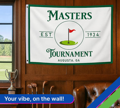 3×5 ft Golf Sports Banner, Tournament Flag with 2 Grommets