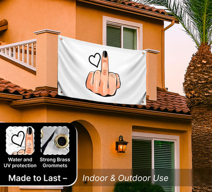 3х5 Ft Сool Brutal Polyester Flag with Four Brass Grommets - Provocative Banner with Sarcastic Undertone - Flags with Bright Social Statement for Home - Unconventional Solution for Decor your Property